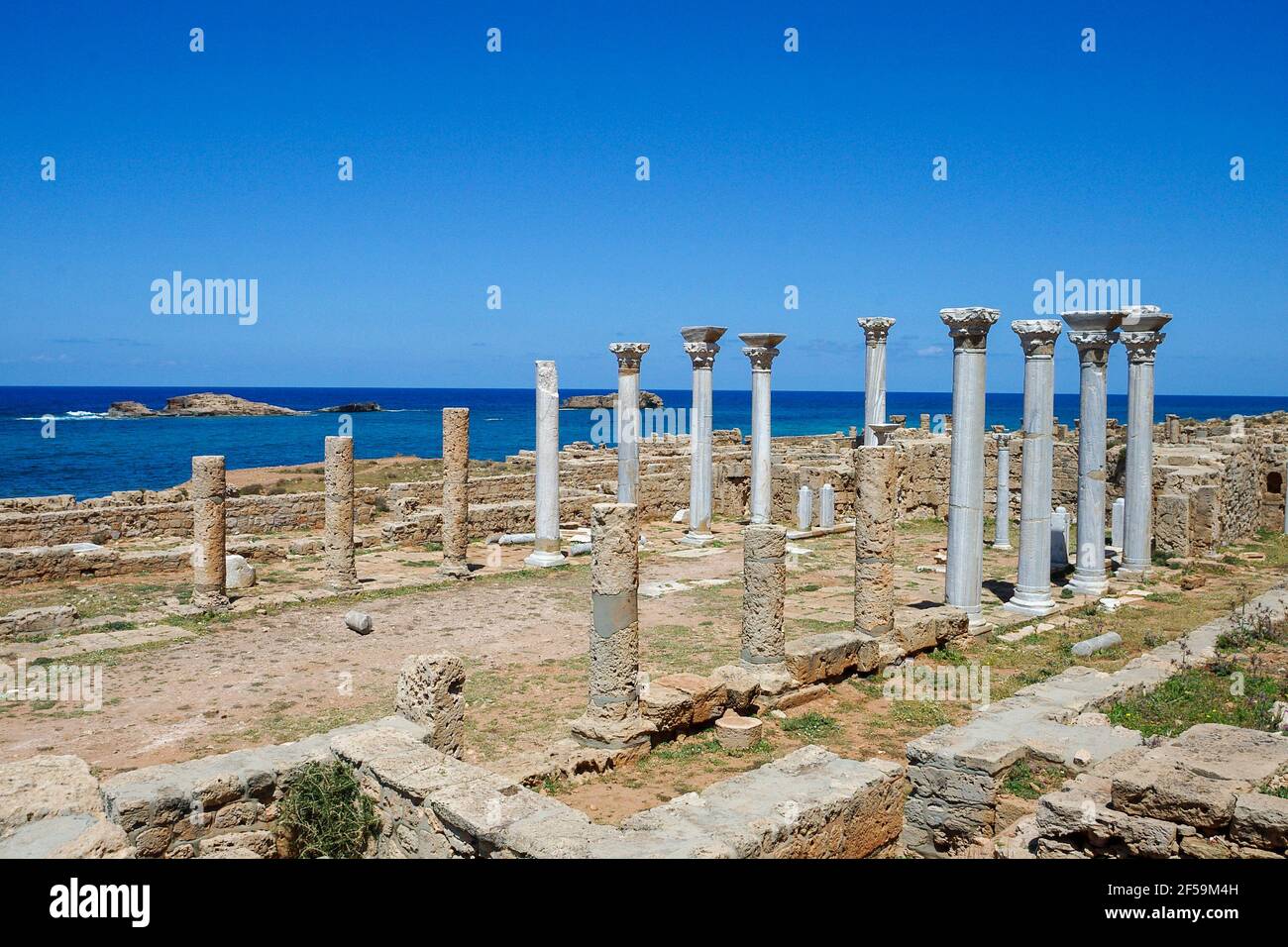 Chiesa basilicale centrale, Appolonia, Libia Foto Stock