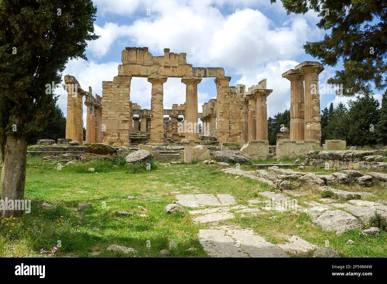 Tempio di Zeus, Cirene, Libia Foto Stock