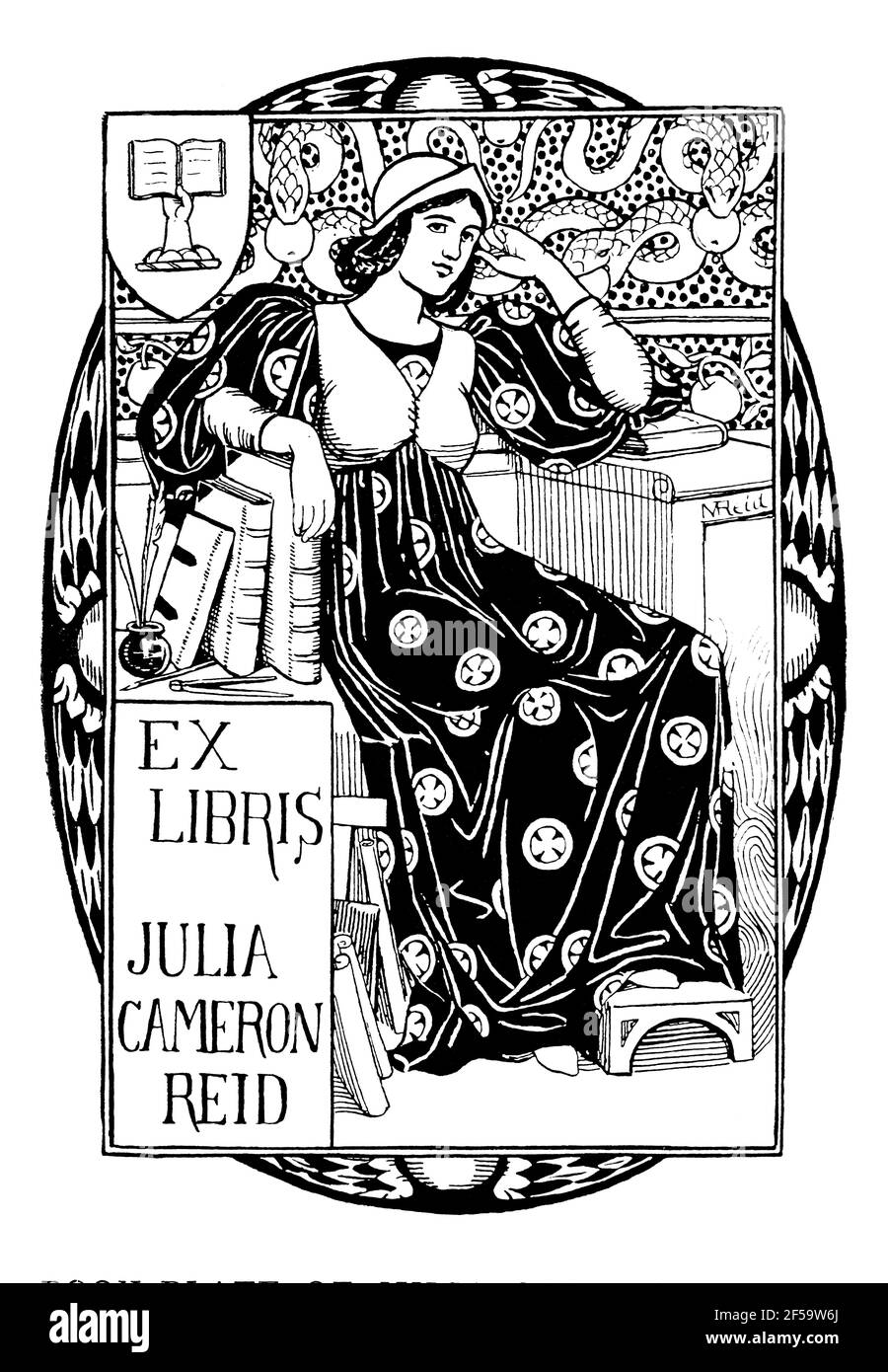 Libro in stile pre-Raphaelite per julia Cameron Reid di Colombo-Born Royal L'accademico Marion Reid Foto Stock