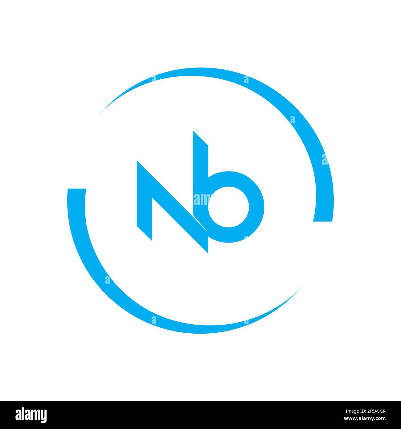 Innovativo logo NB iniziale professionale e logo BN. Lettera BN NB Monogramma minimale elegante. Simbolo e simbolo dell'alfabeto artistico Premium Business Foto Stock