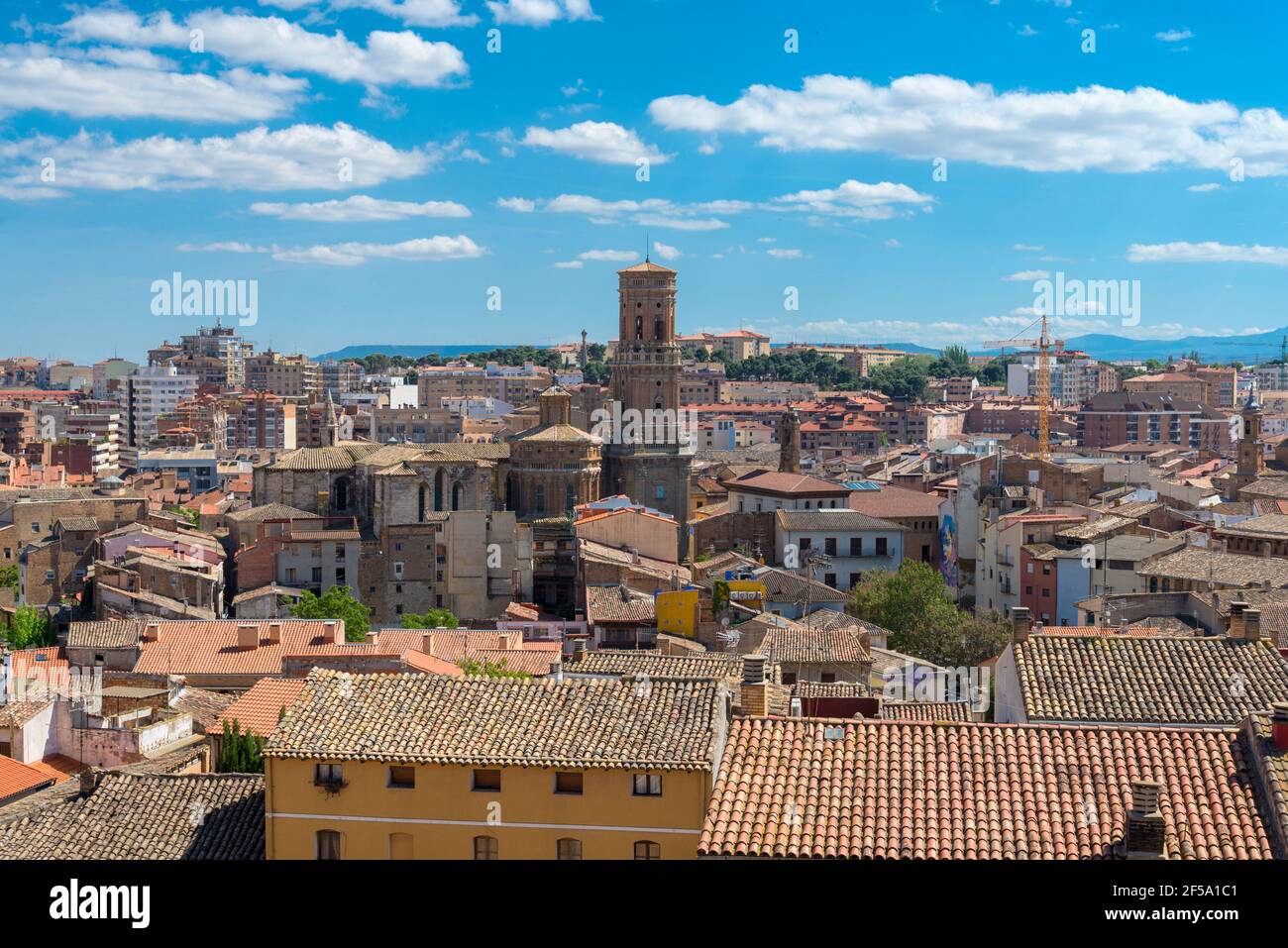 Vista dall'alto di Tudela, Spagna Foto Stock