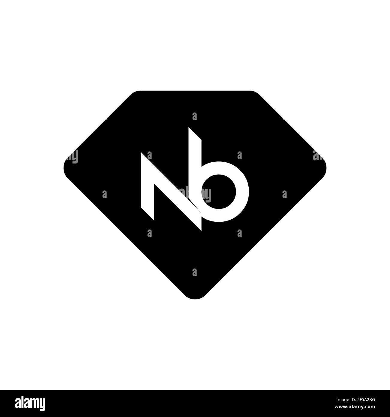 Innovativo logo NB iniziale professionale e logo BN. Lettera BN NB Monogramma minimale elegante. Simbolo e simbolo dell'alfabeto artistico Premium Business Foto Stock