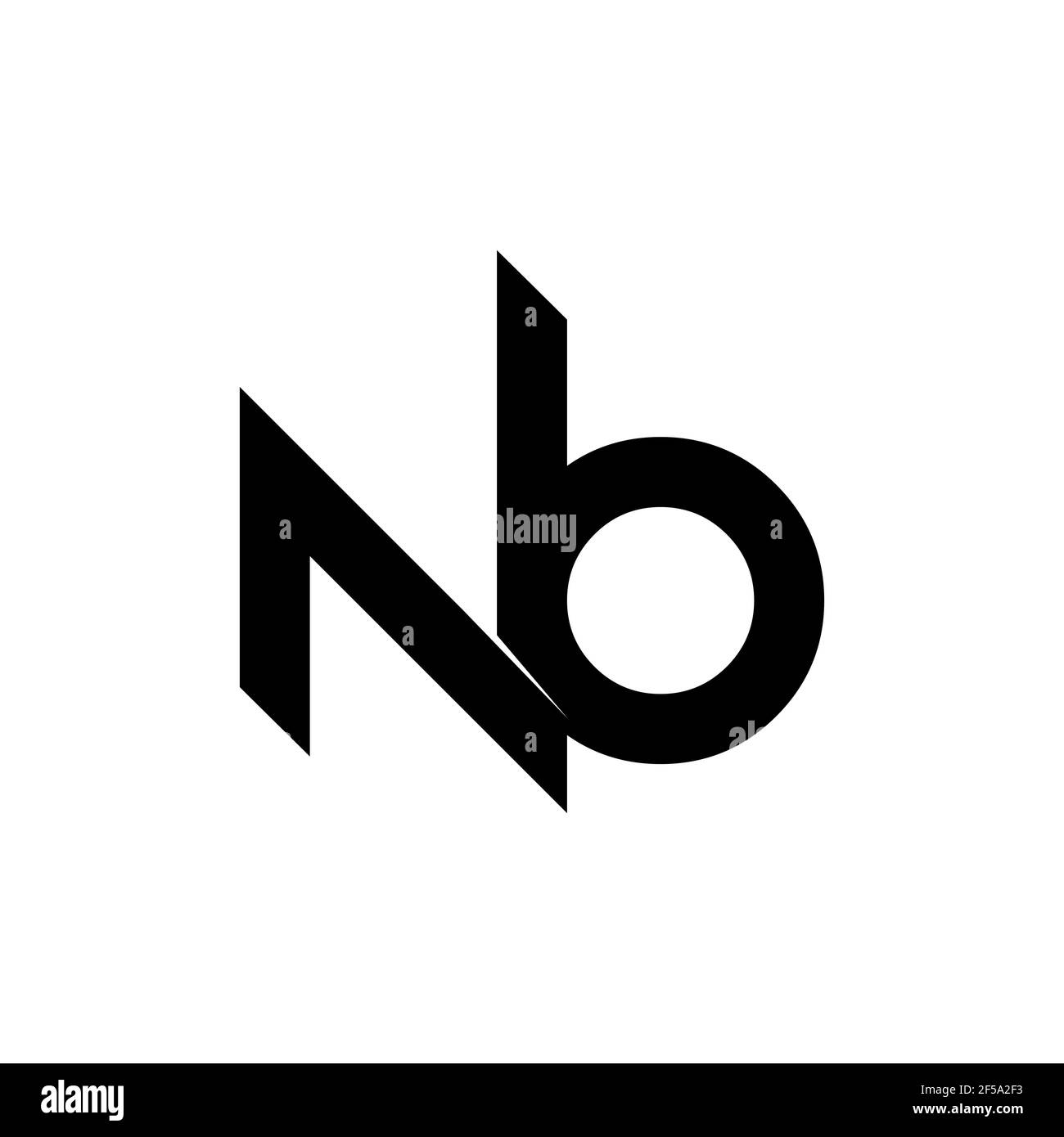 Innovativo logo NB iniziale professionale e logo BN. Lettera BN NB Monogramma minimale elegante. Simbolo e simbolo dell'alfabeto artistico Premium Business Foto Stock