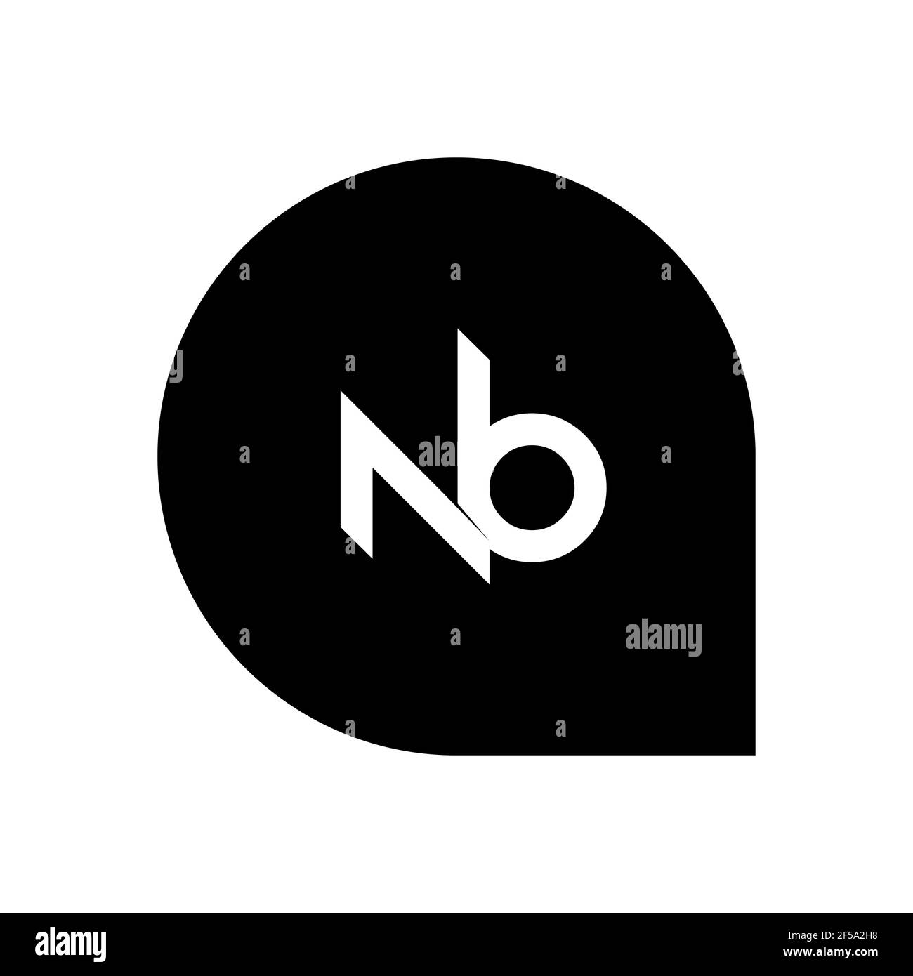 Innovativo logo NB iniziale professionale e logo BN. Lettera BN NB Monogramma minimale elegante. Simbolo e simbolo dell'alfabeto artistico Premium Business Foto Stock
