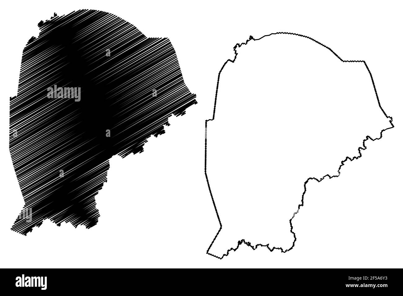 Fentress County, stato del Tennessee (Stati Uniti, Stati Uniti d'America, Stati Uniti, Stati Uniti, Stati Uniti) mappa vettoriale, schizzo scrimolo Mappa fentress Illustrazione Vettoriale