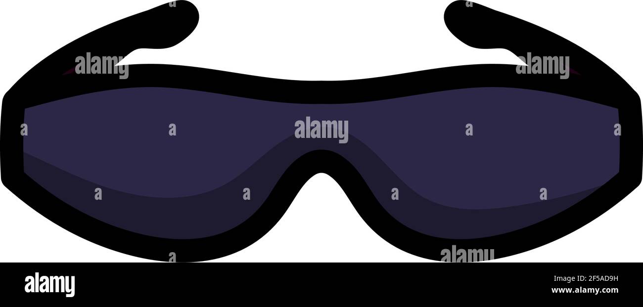 Icona occhiali da sole Poker. Contorno grassetto modificabile con disegno riempimento colore. Illustrazione vettoriale. Illustrazione Vettoriale