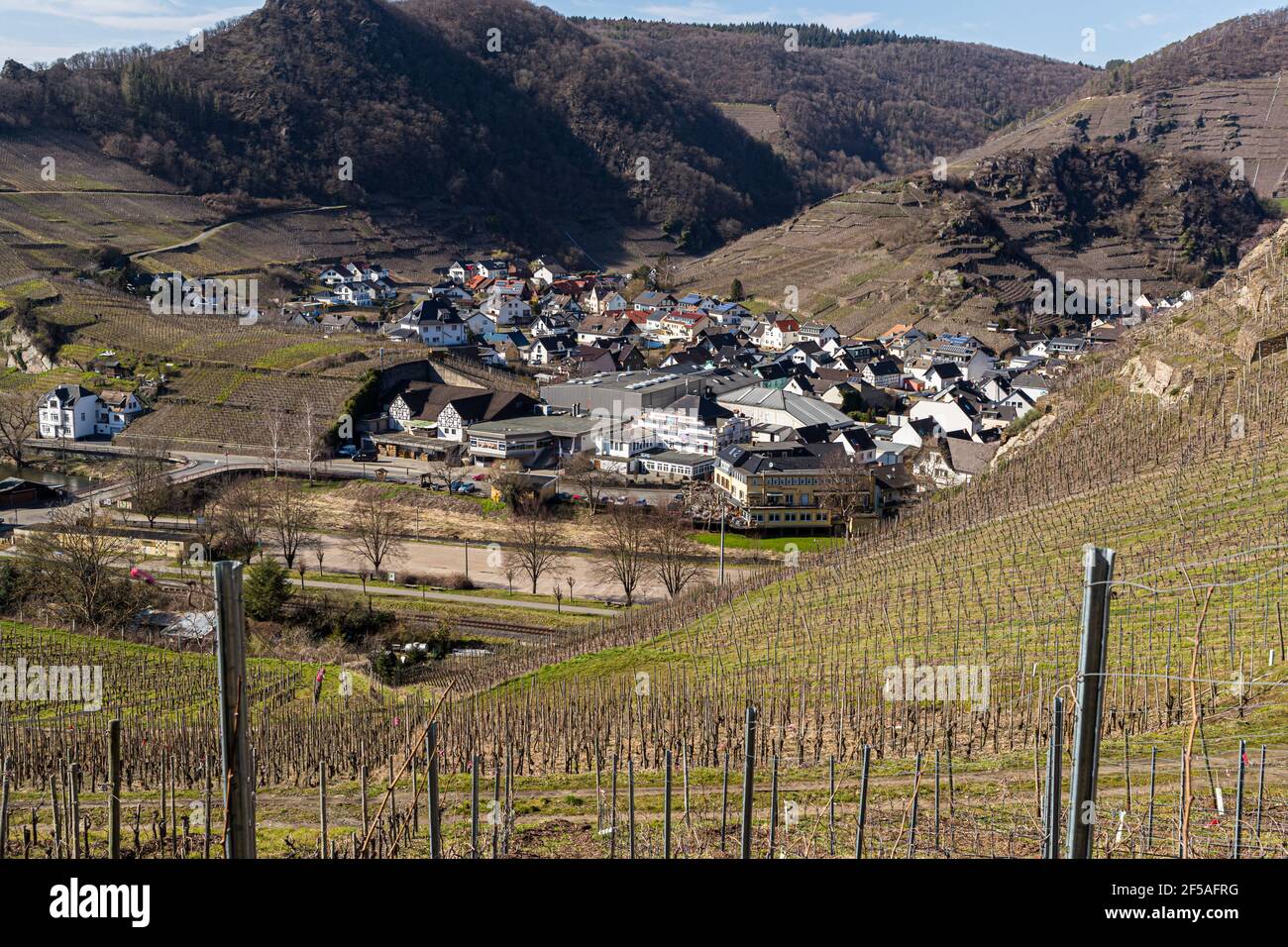 Mayschoß, Germania prima dell'alluvione del 2021 Foto Stock