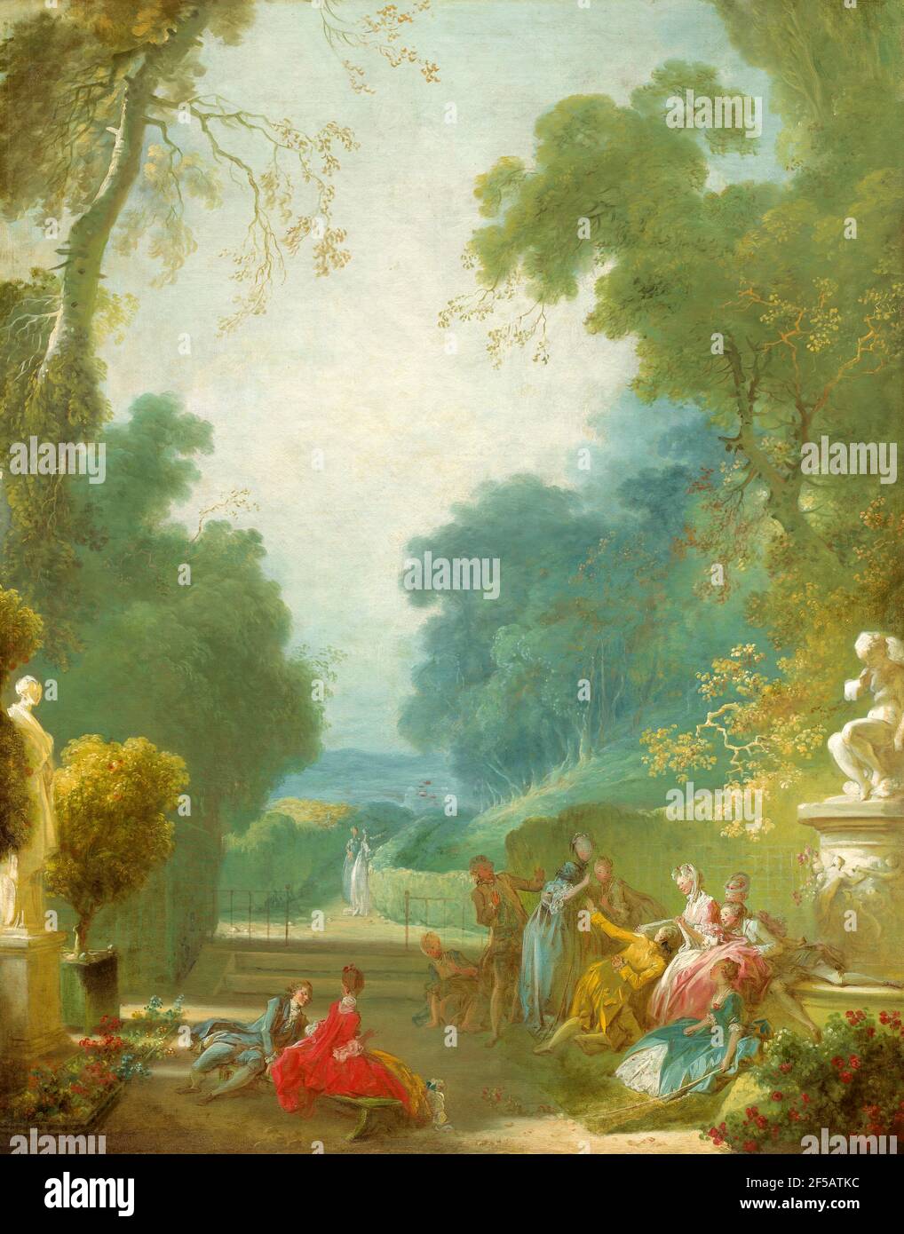 Jean Honoré Fragonard - un gioco di cockles caldi - c. 1775/1780 Foto Stock