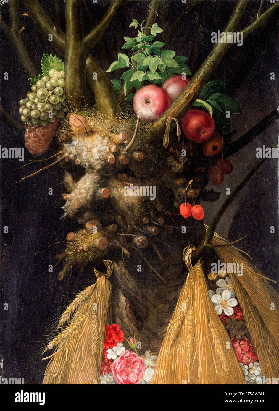 Giuseppe Arcimboldo - quattro stagioni in una testa - c. 1590 Foto Stock
