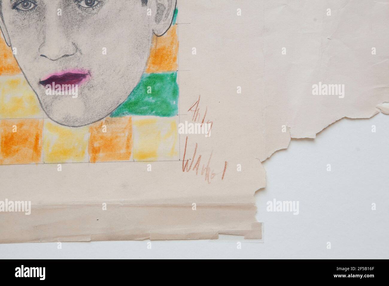 Il ritratto Andy Warhol di Rudy Vallee che è stato acquistato da Andy Fields per soli 5 dollari in una vendita garage a Las Vegas. Il raro pezzo, dipinto dall'artista di 11 anni e ora del valore di 2 milioni di dollari, sarà esposto al pubblico per la prima volta a luglio alla Royal West of England Academy (RWA) di Bristol, nell'ambito del concorso Clean Slate della polizia di Avon & Somerset. 10 maggio 2012 Foto Stock