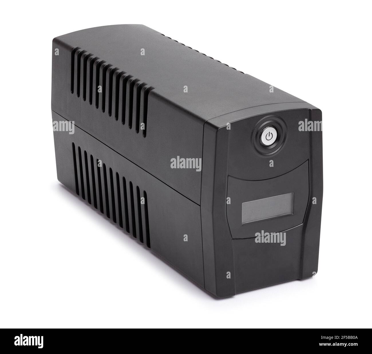 percorso della batteria del pc isolato su bianco Foto Stock