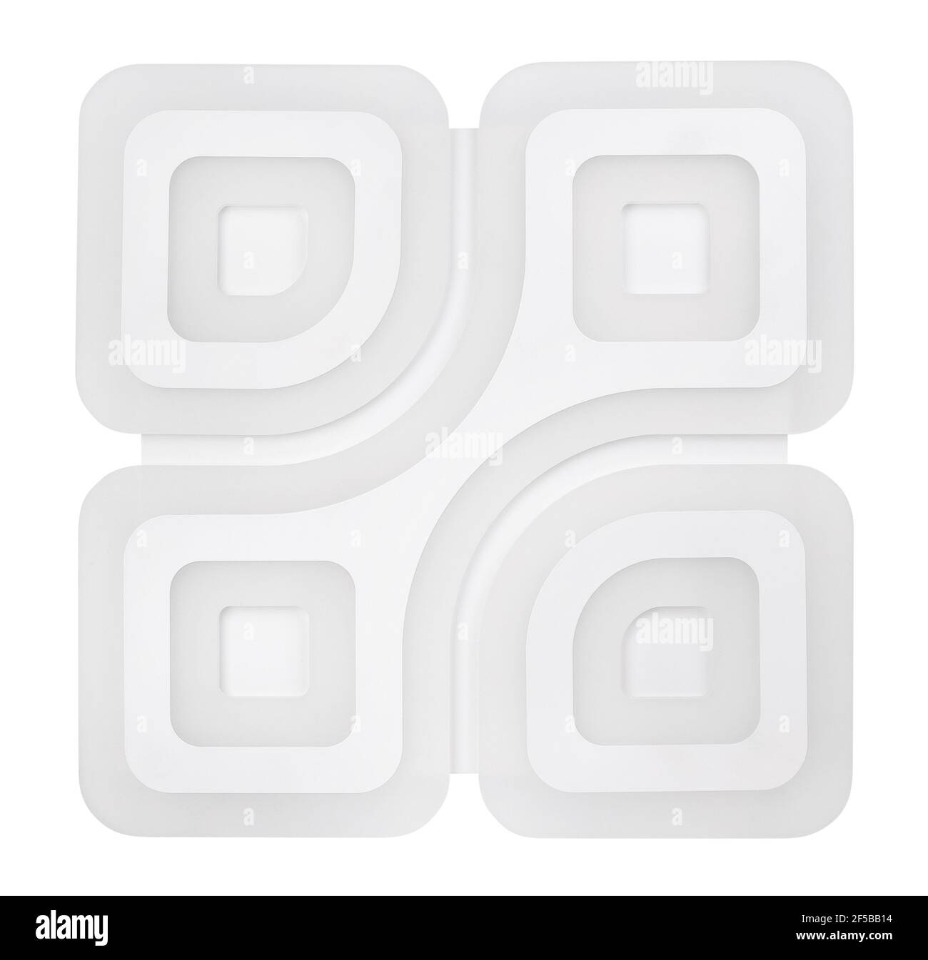 percorso della lampada da soffitto a led isolato su bianco Foto Stock