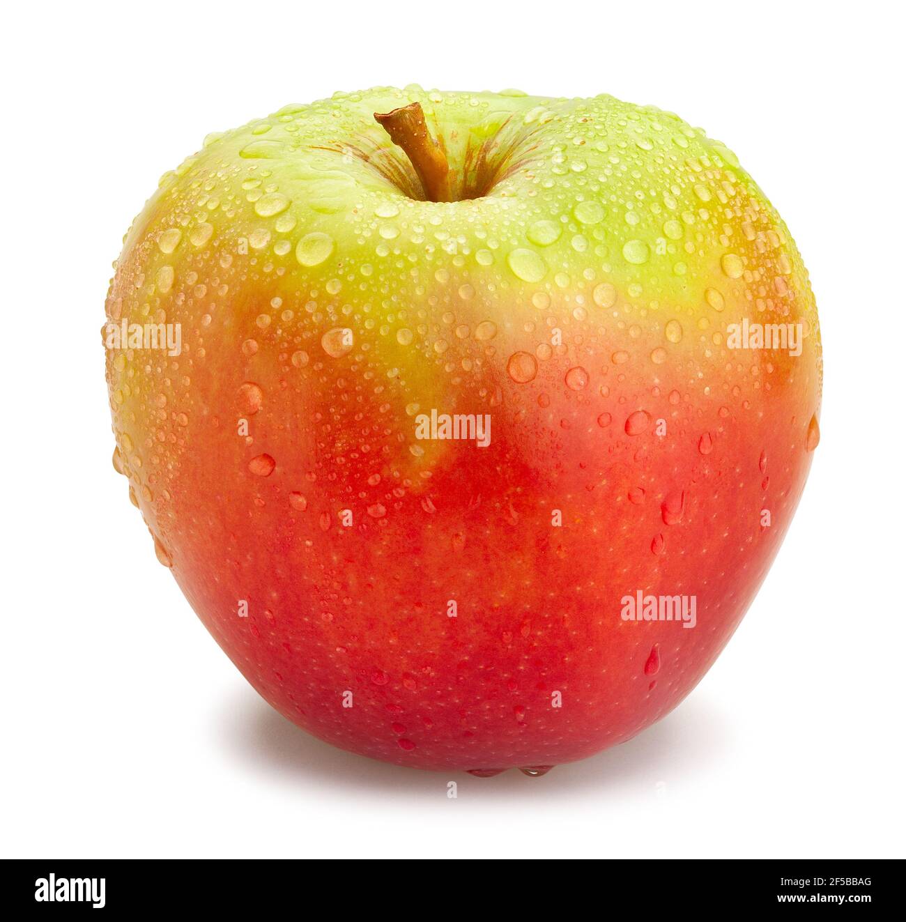 percorso di mela verde rosso isolato su bianco Foto Stock