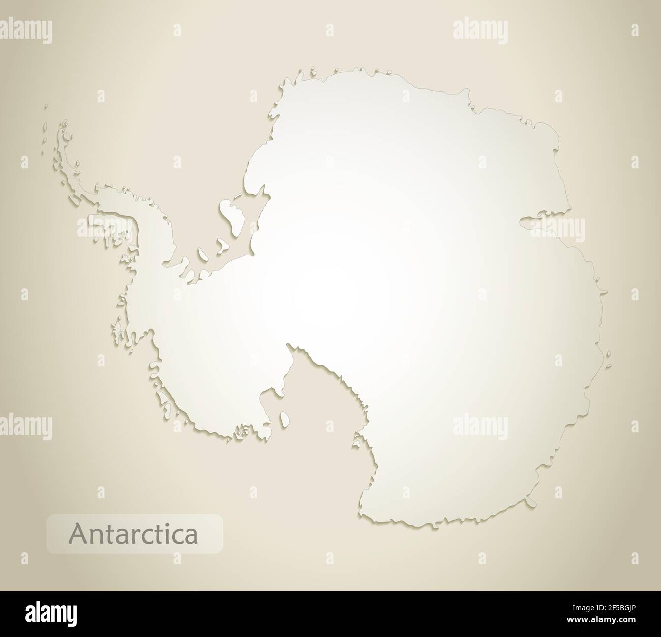 Mappa antartica, vettore di sfondo della vecchia carta Illustrazione Vettoriale