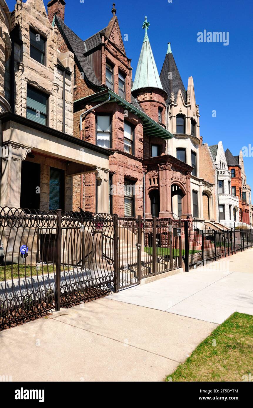 Chicago, Illinois, Stati Uniti. Bronzeville, uno dei quartieri più interessanti della città, ma senza prefazione, sul lato sud della città. Foto Stock