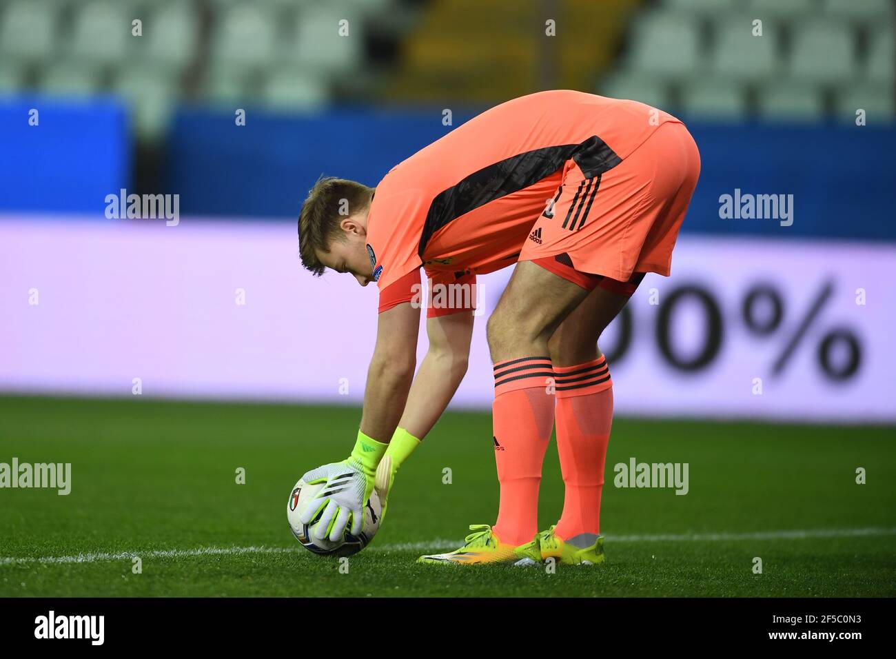 Parma, Italia. 25 2021 marzo: Bailey Peacock-Farrell (Irlanda del Nord) durante la partita FIFA "Coppa del mondo Qatar 2022 qualificante" tra Italia 2-0 Irlanda del Nord allo stadio Ennio Tardini il 25 marzo 2021 a Parma, Italia. Credit: Maurizio Borsari/AFLO/Alamy Live News Foto Stock