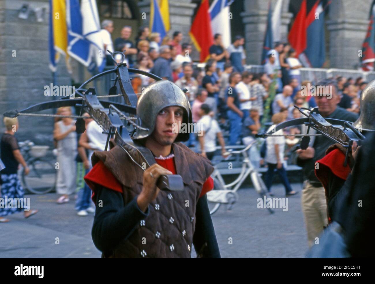Festa medievale a Montevarchi, Italia Foto Stock