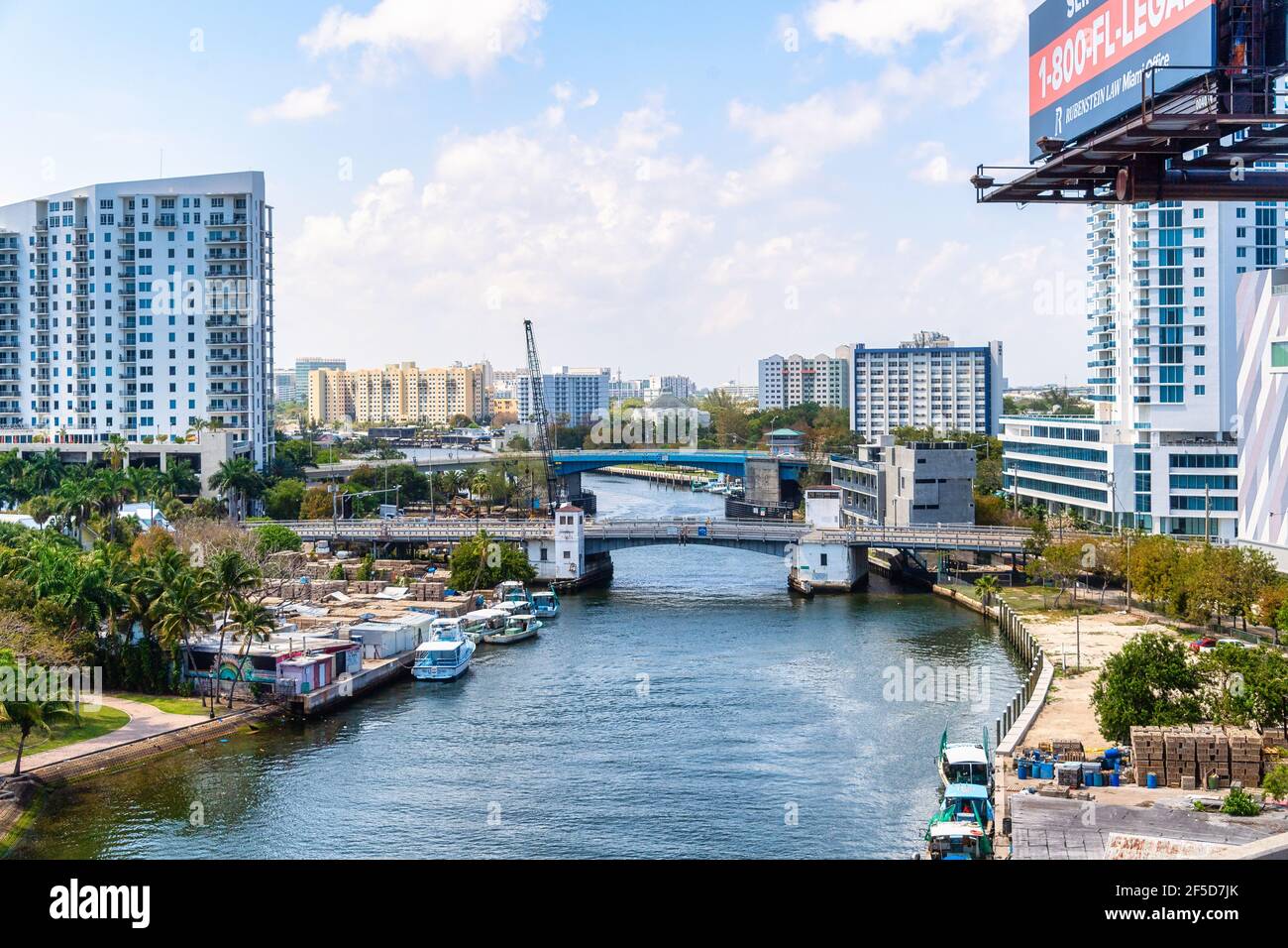 Scena della città di Miami, Florida, Stati Uniti Foto Stock