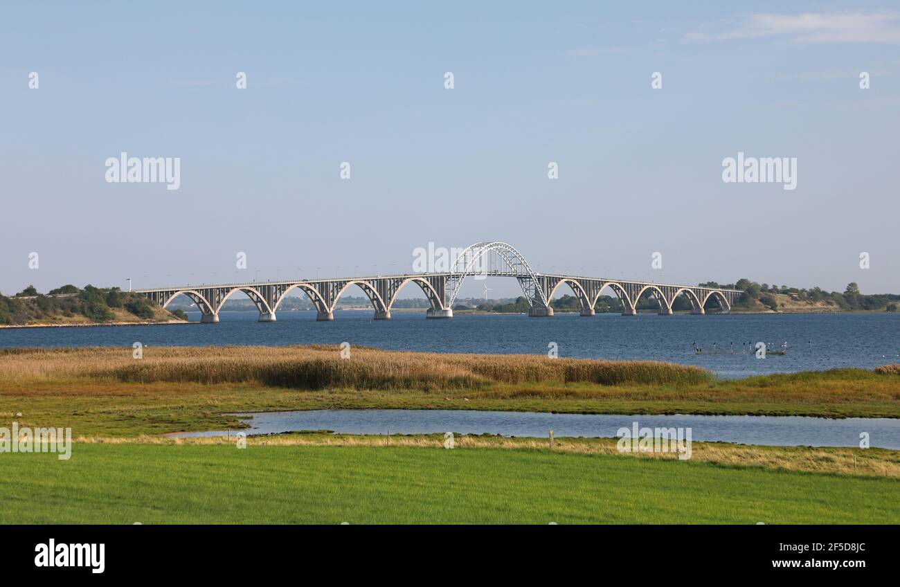 Ponte Queen-Alexandrine sull'Ulvsund, Danimarca, Zelanda (Danimarca) Foto Stock