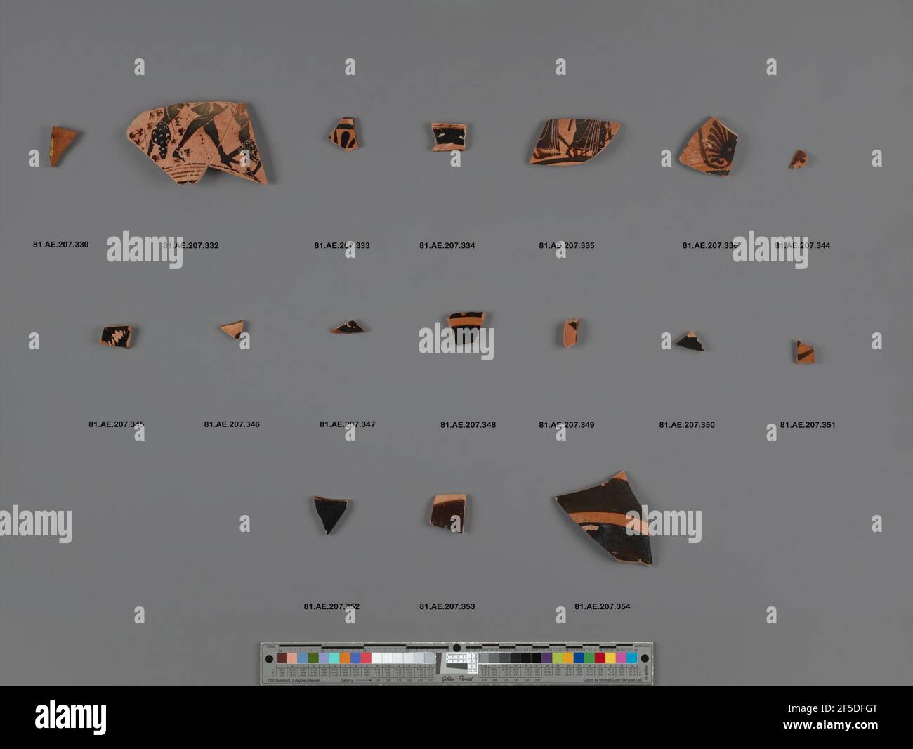Frammento di coppa a figura nera soffitta. Sconosciuto Foto Stock