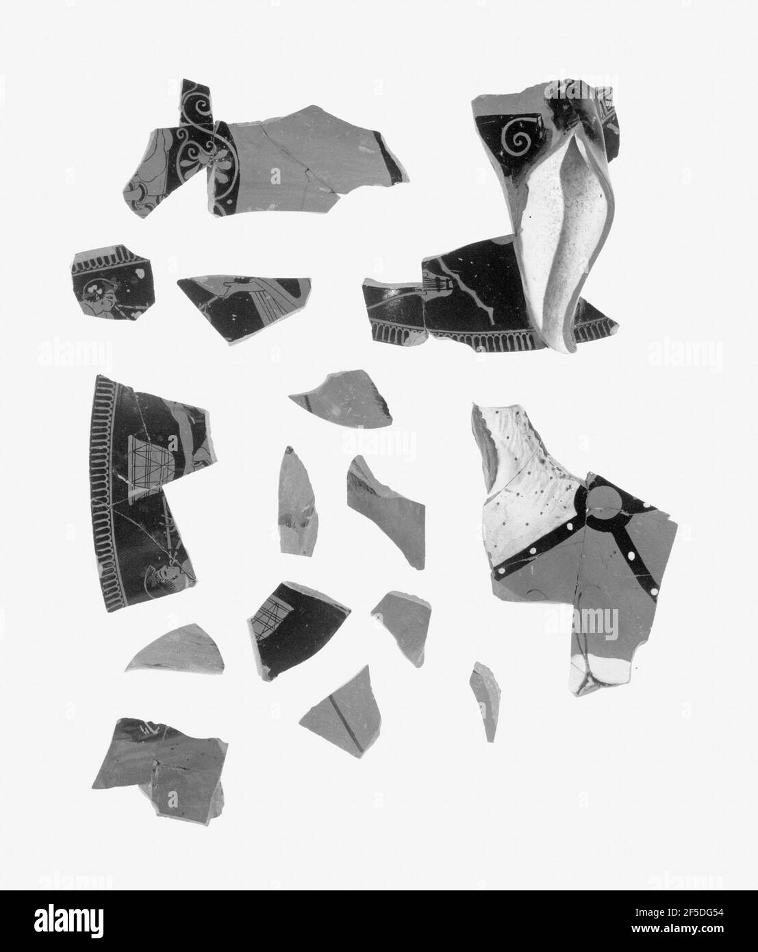 Attico Red-Figure Mule's Head Rhyton Fragment (parte di 81.AE.216.A). Attribuito al Pittore Brygos (Greco (Attico), attivo circa 490 - 470 a.C.) Foto Stock