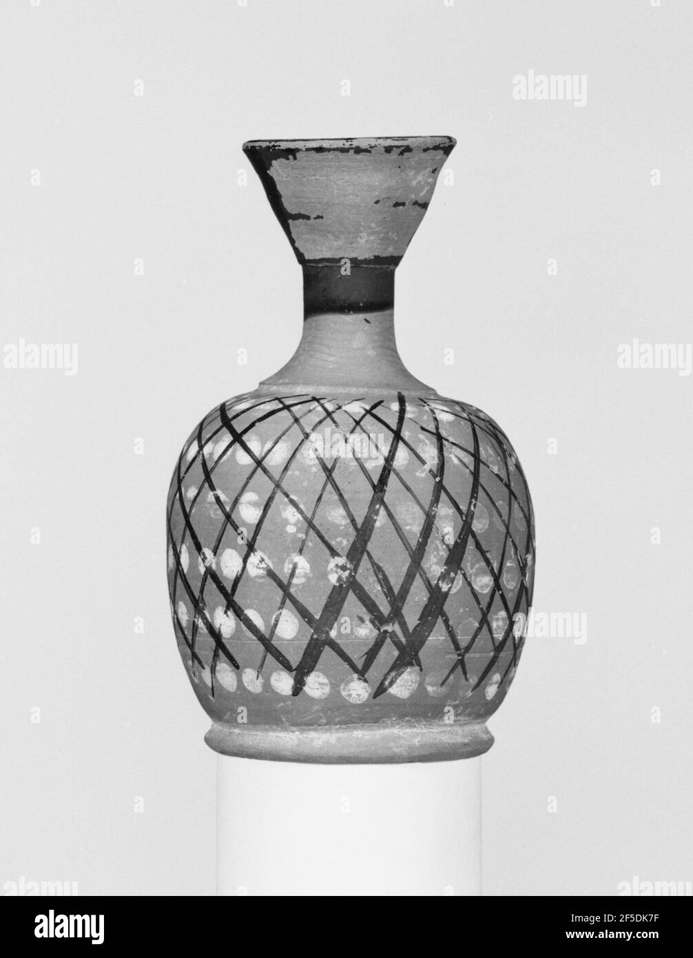 Soffitta Squat Lekythos con Network Pattern. Gruppo Bulas (greco (Attico)) Foto Stock