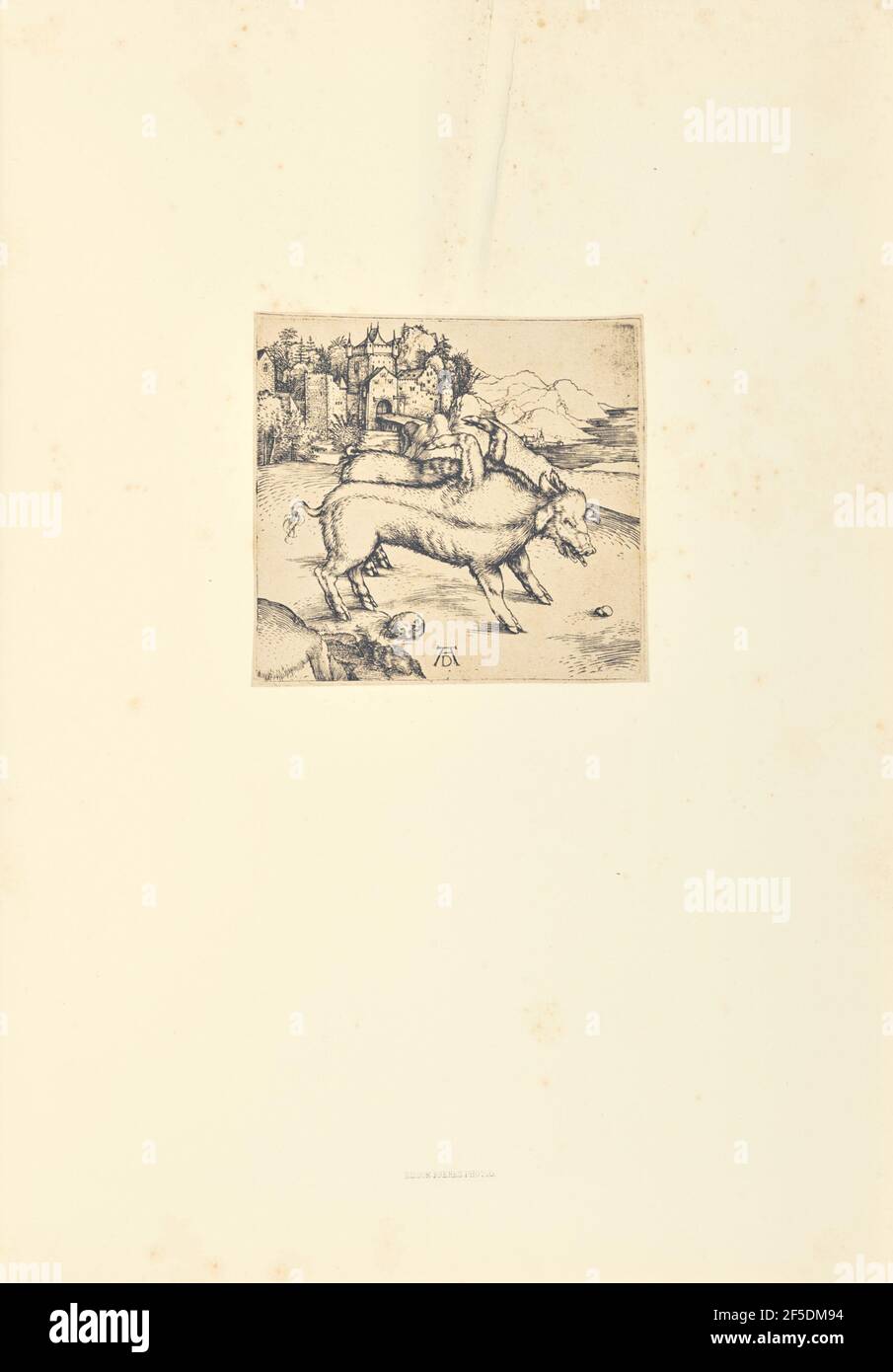 Le Pourceau monstrueux. Bisson Frères (francese, attivo dal 1840 al 1864) Foto Stock