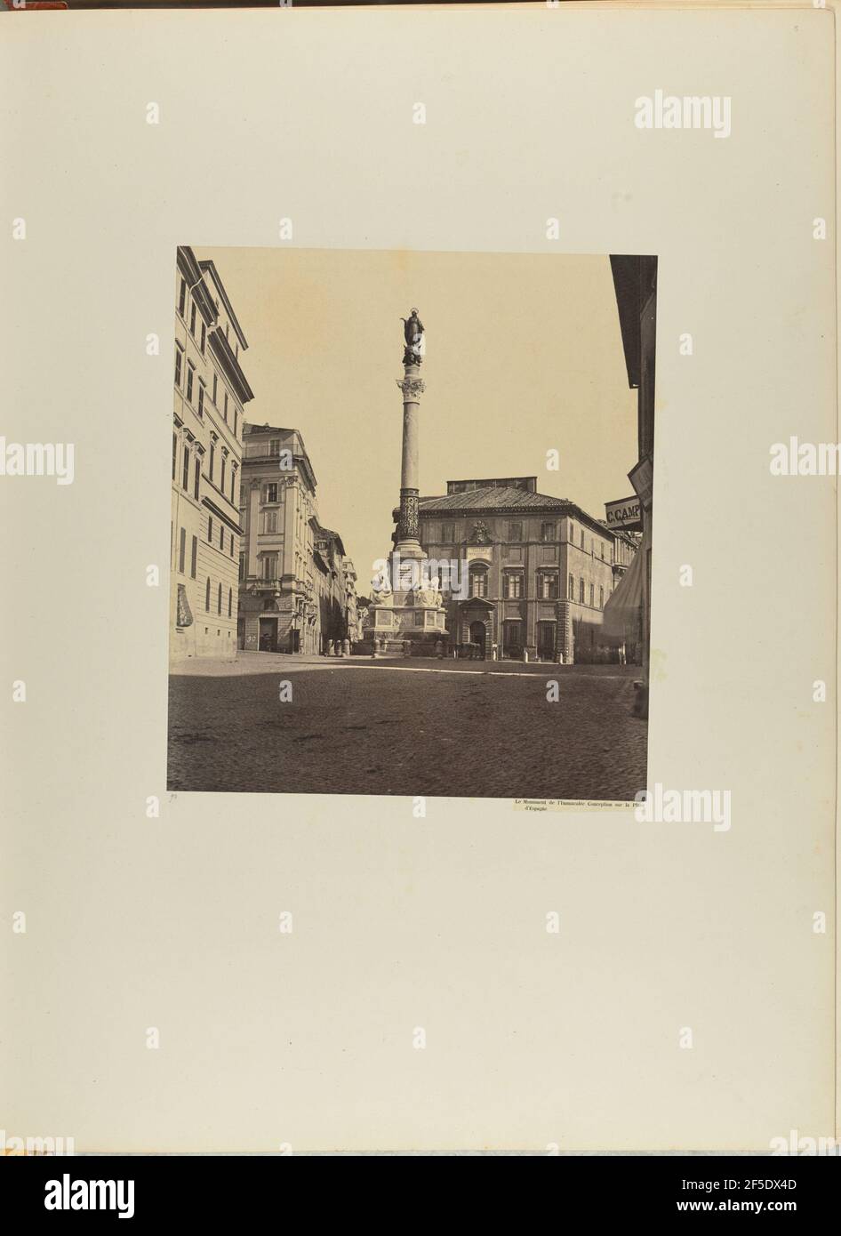 Le Monument de l'Immaculeé Conception sur la Place d'Espagne. James Anderson (British, 1813 - 1877) Foto Stock