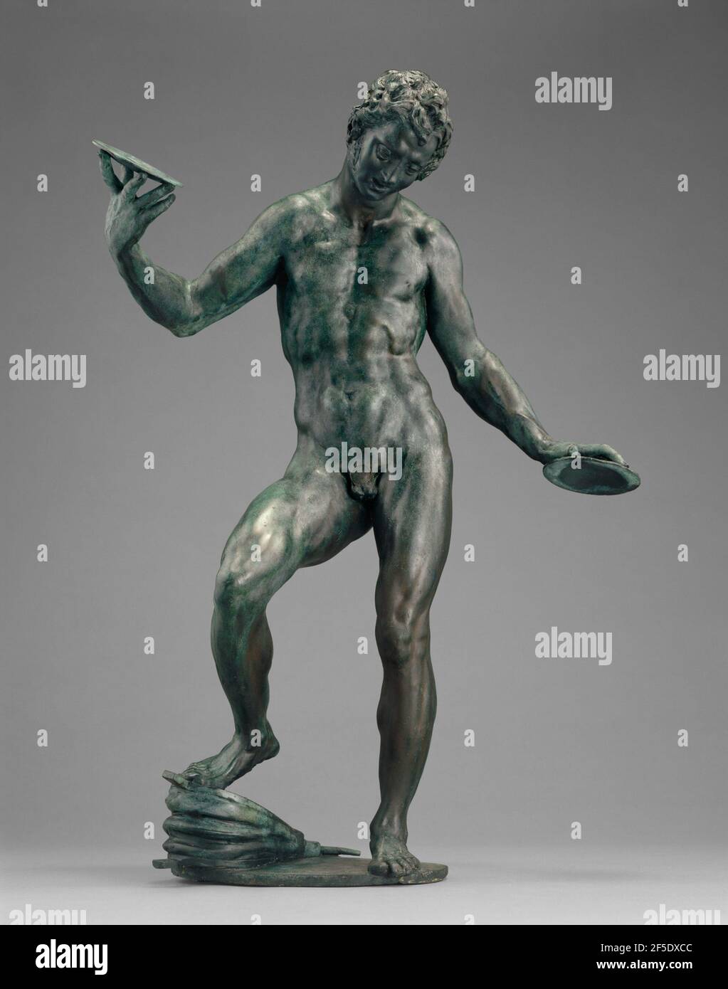 Uomo di giocoleria. Adriaen de Vries (olandese, circa 1556 - 1626) Foto Stock