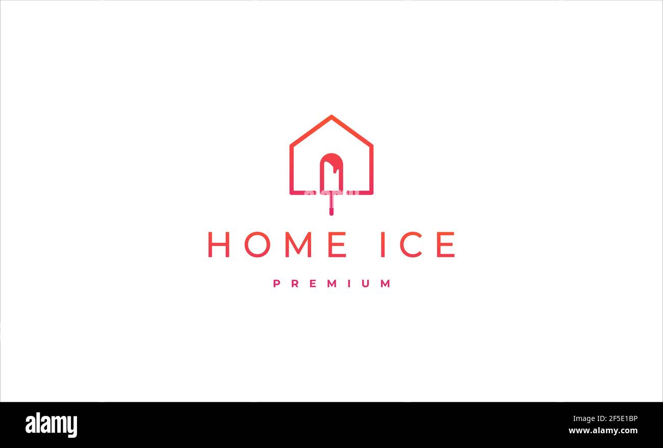 logo della gelateria domestica Foto Stock