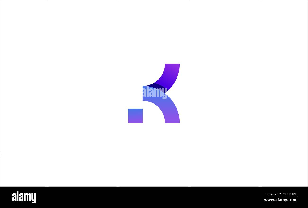 Illustrazione vettoriale di Letter K Modern Logo Design Foto Stock