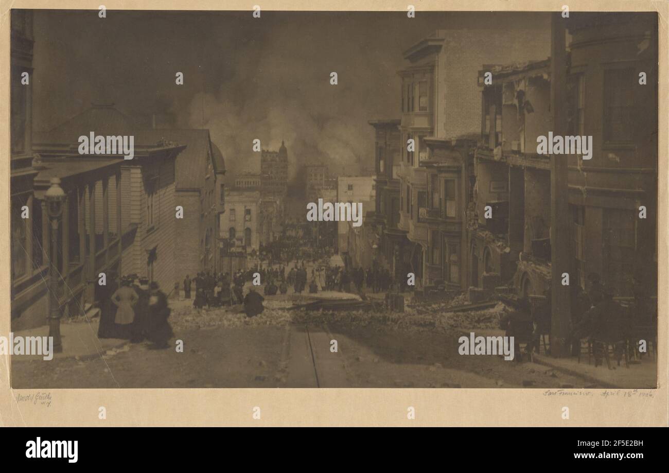 San Francisco, 18 aprile 1906. Arnold Genthe (americano, nato Germania, 1869 - 1942) Foto Stock