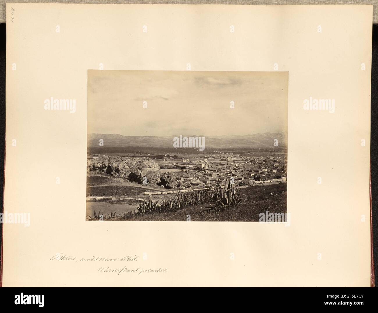 Atene e Marte Hill, dove Paolo predicò. Francis Frith (inglese, 1822 - 1898) Foto Stock