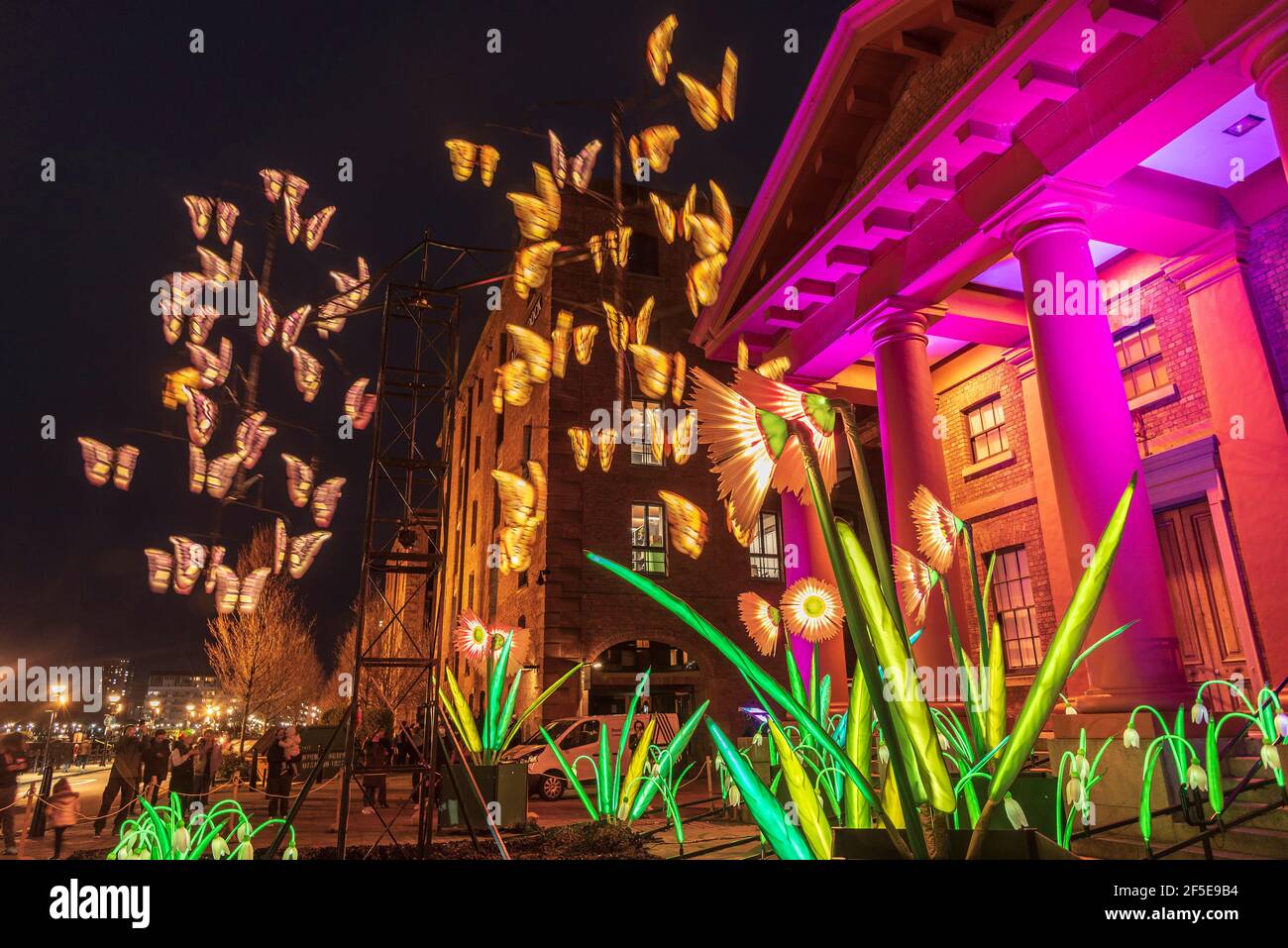 Liverpool. River of Light Trail. 23 marzo - 5 aprile 2021. Foto Stock
