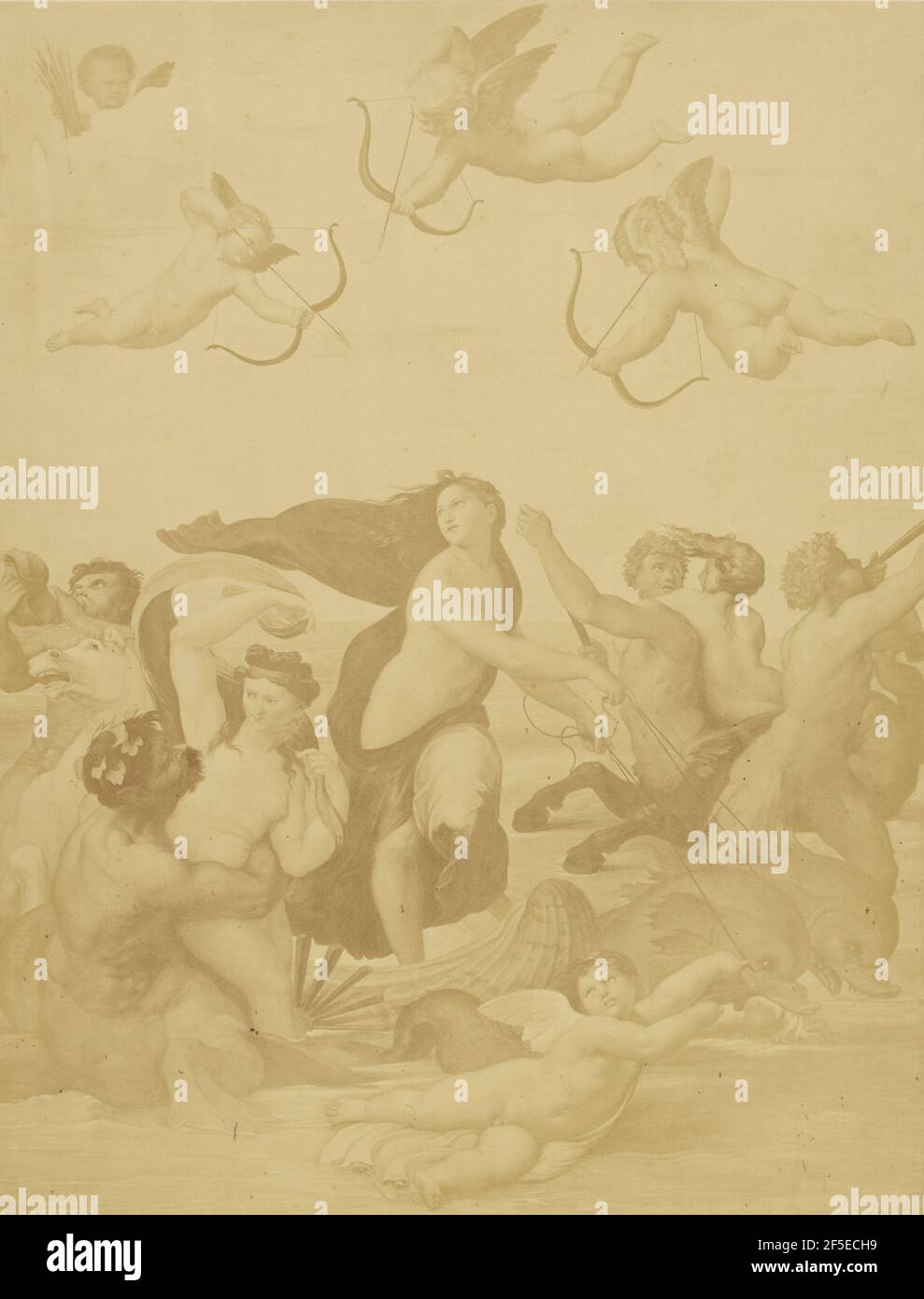 Riproduzione di Galatea di Raphaël. Charles Marville (francese, 1813 - 1879) Foto Stock