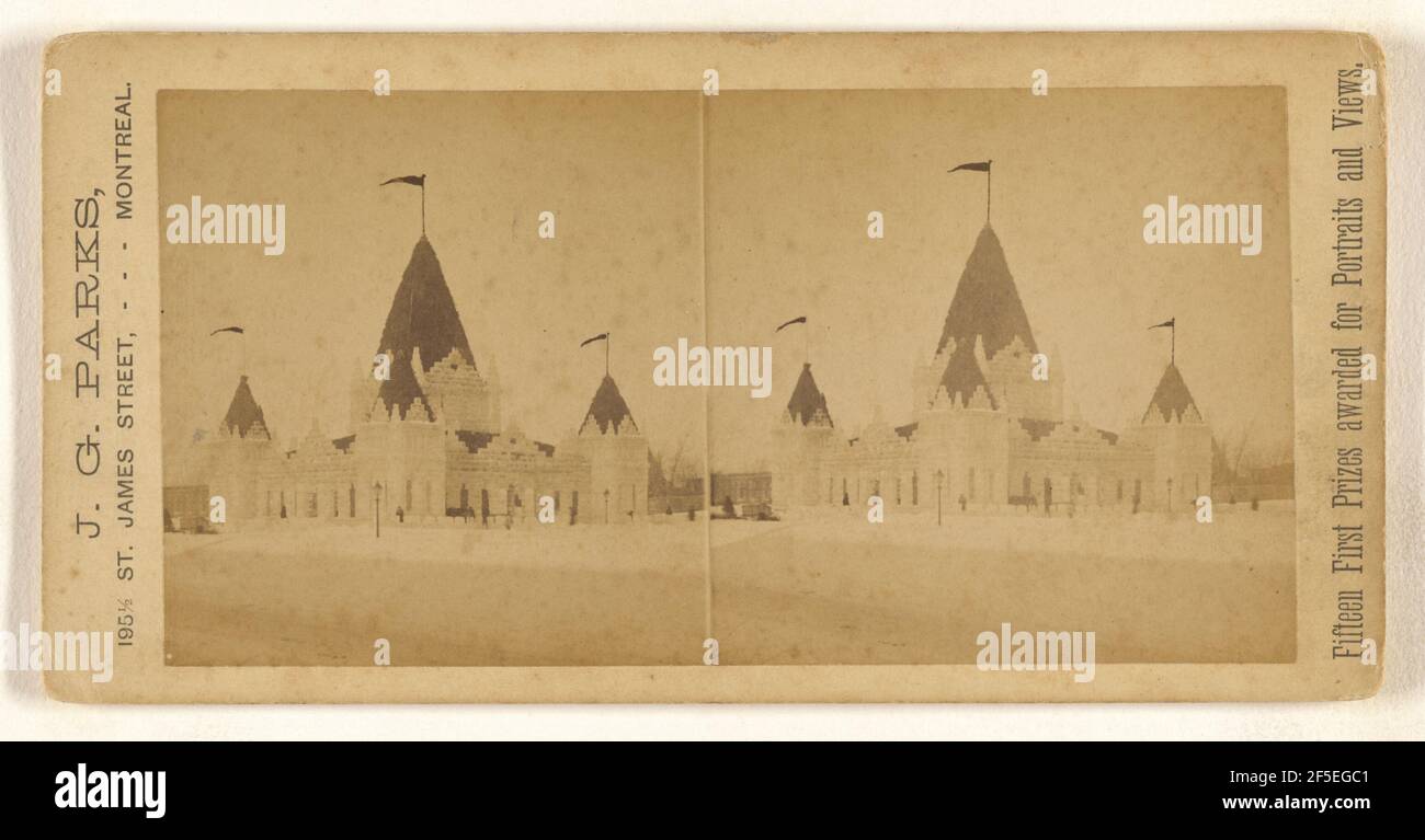 Castello non identificato, Montreal, Canada. J.G. Parchi (Canadese, morto 1895) Foto Stock