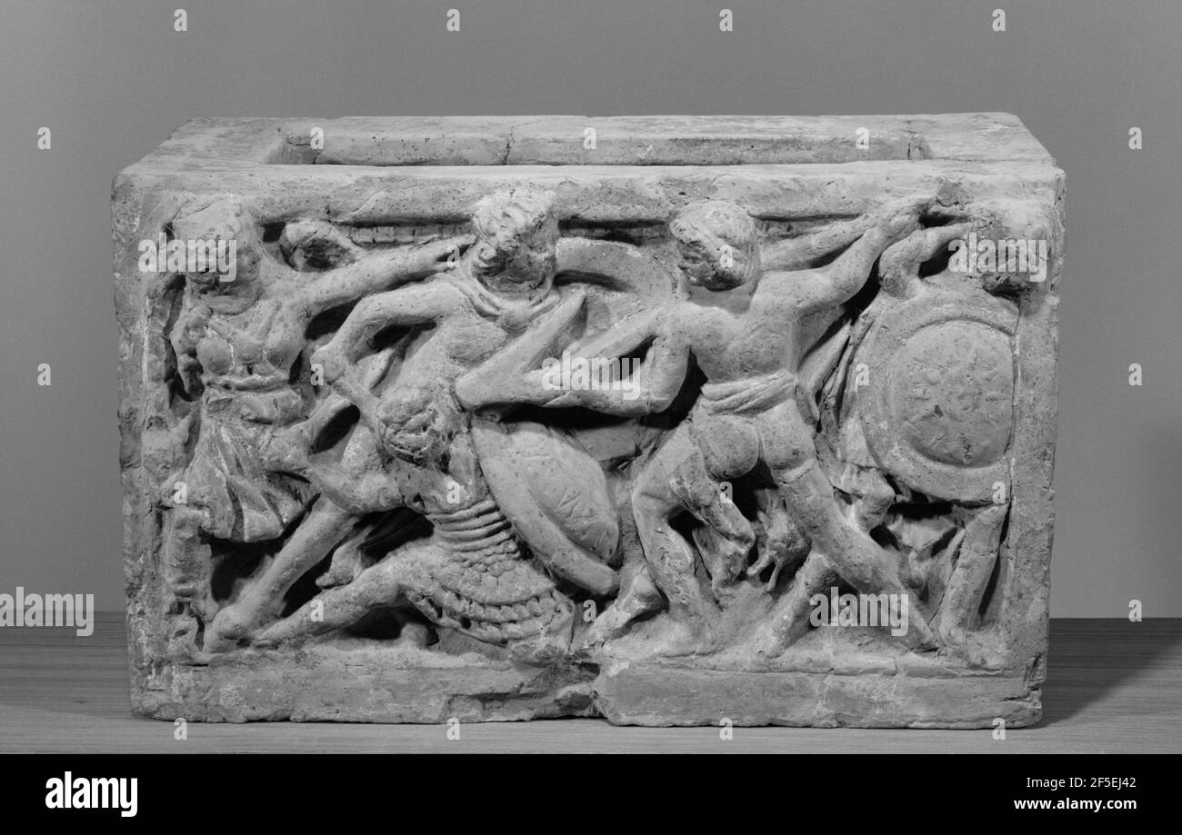 Urn cineraria con l'eroe aratro. Sconosciuto Foto Stock