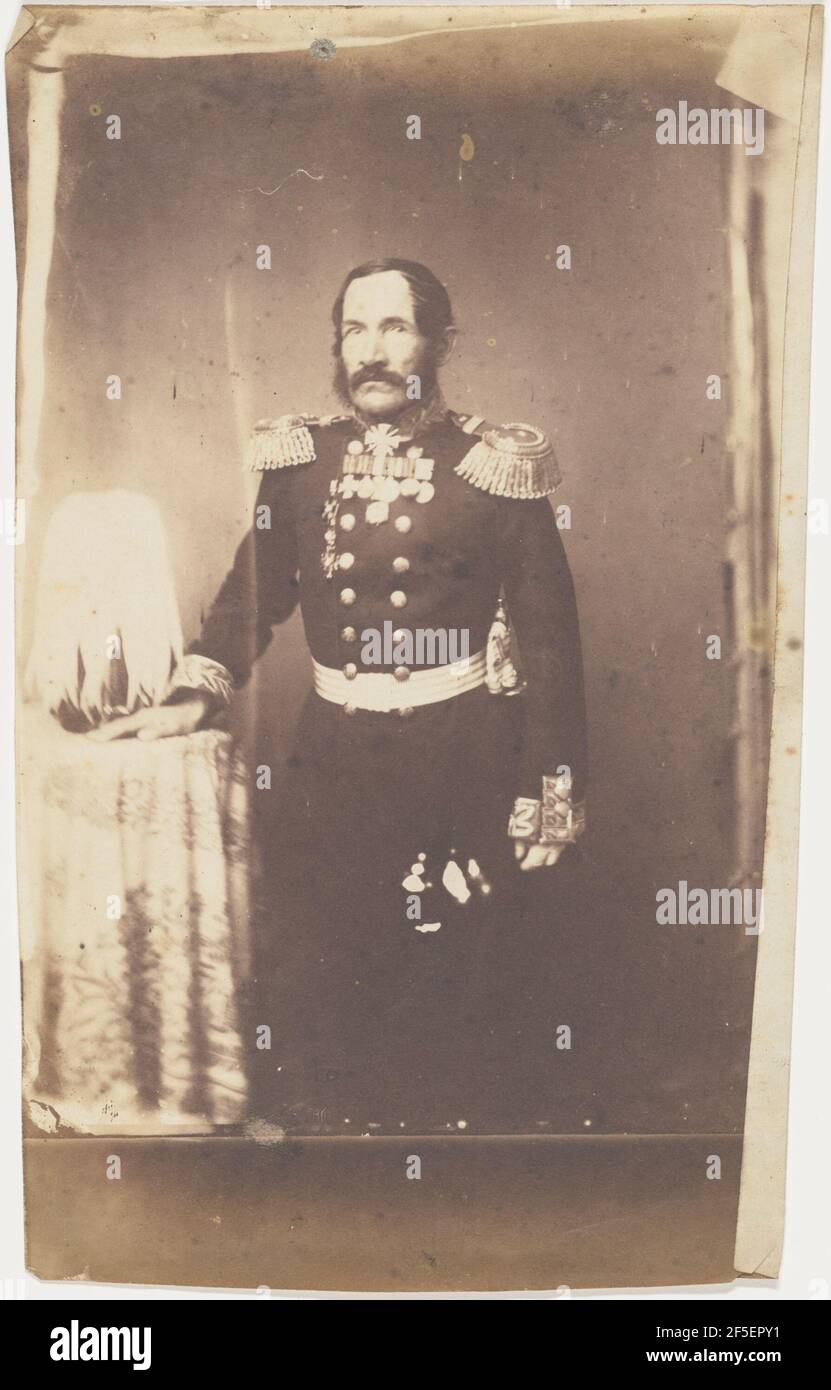 Ritratto di un uomo in uniforme. Jakob Höflinger (Svizzera, 1819 - 1898) Foto Stock