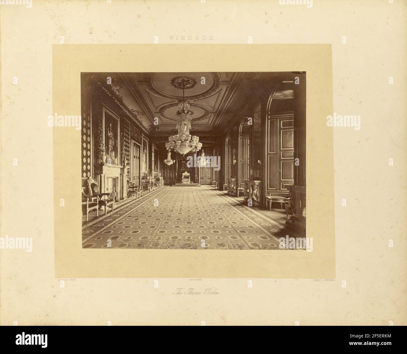 La Sala del Trono. André Adolphe-Eugène Disdéri (francese, 1819 - 1889) Foto Stock