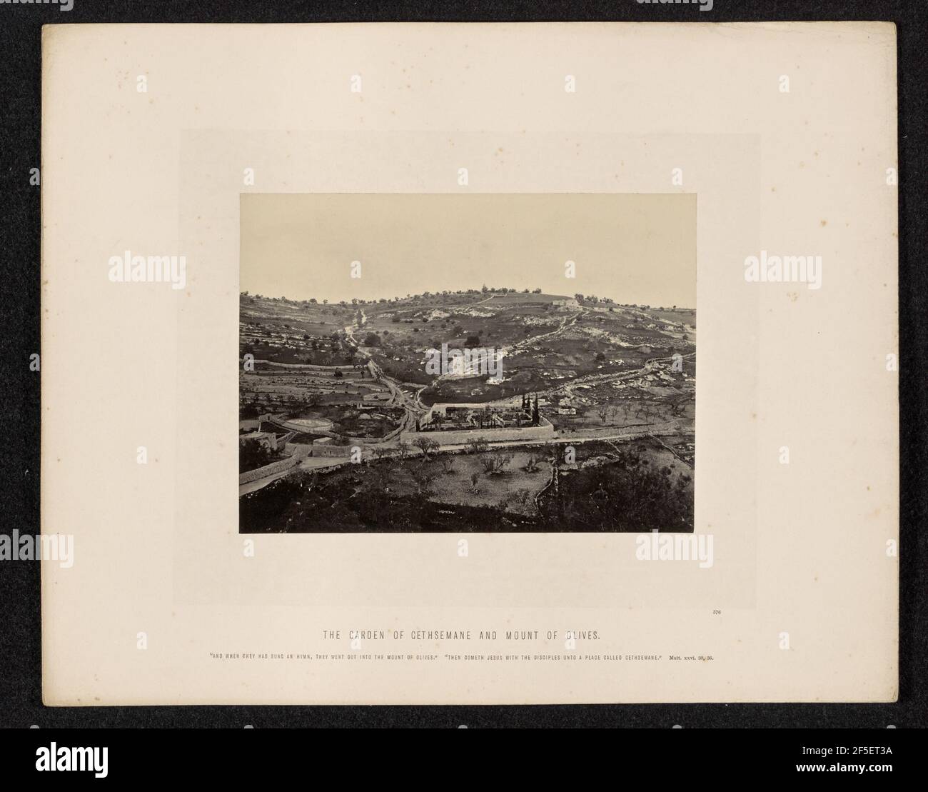 Il Giardino del Getsemani e Monte degli Ulivi. Francis Frith (inglese, 1822 - 1898) Foto Stock