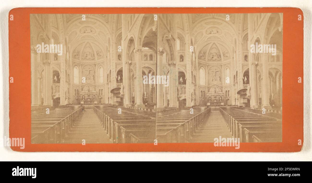 Interno della Chiesa dei Gesuiti, Montreal, Canada. J.G. Parchi (Canadese, morto 1895) Foto Stock