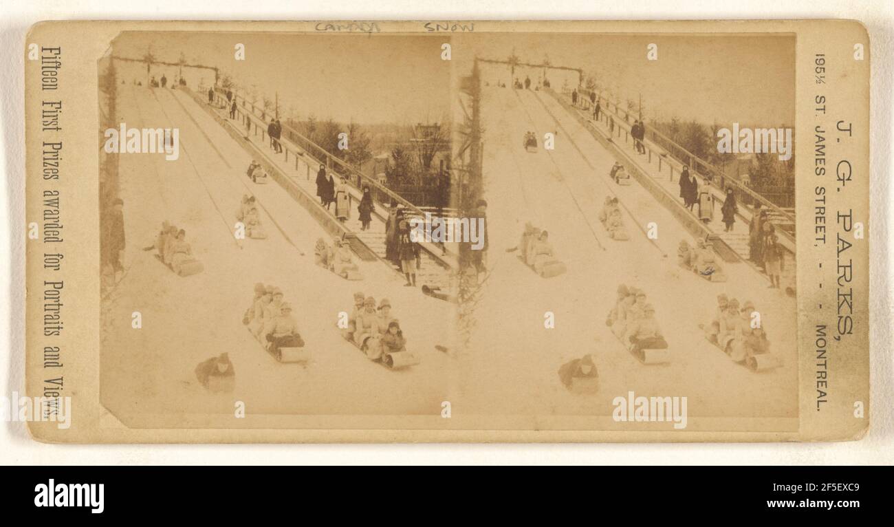 Slittino, Montreal, Canada. J.G. Parchi (Canadese, morto 1895) Foto Stock
