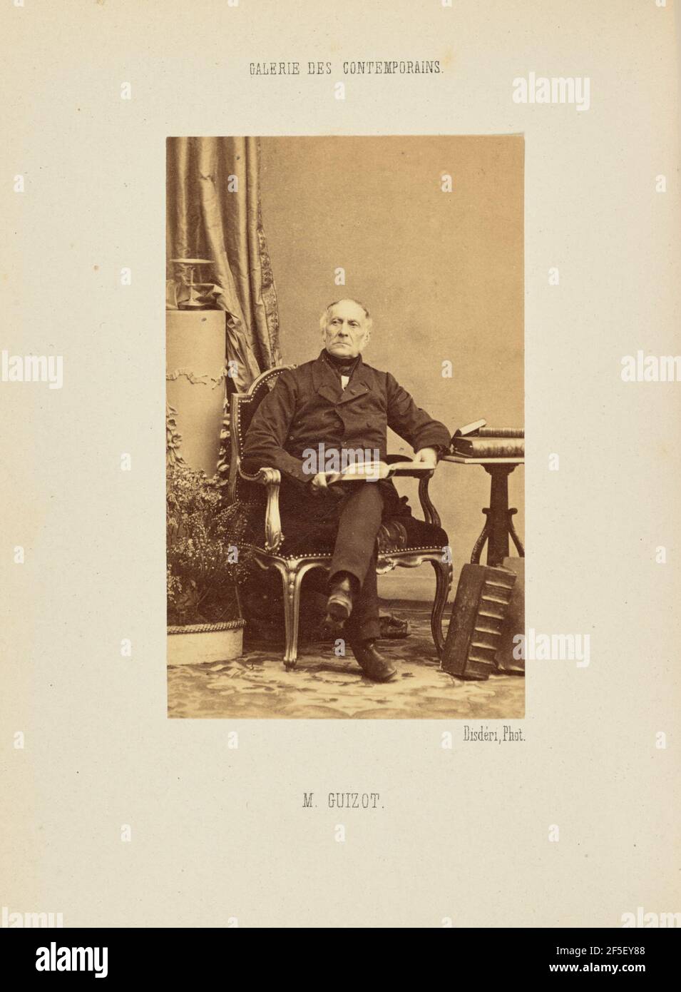 Monsieur Guizot. André Adolphe-Eugène Disdéri (francese, 1819 - 1889) Foto Stock