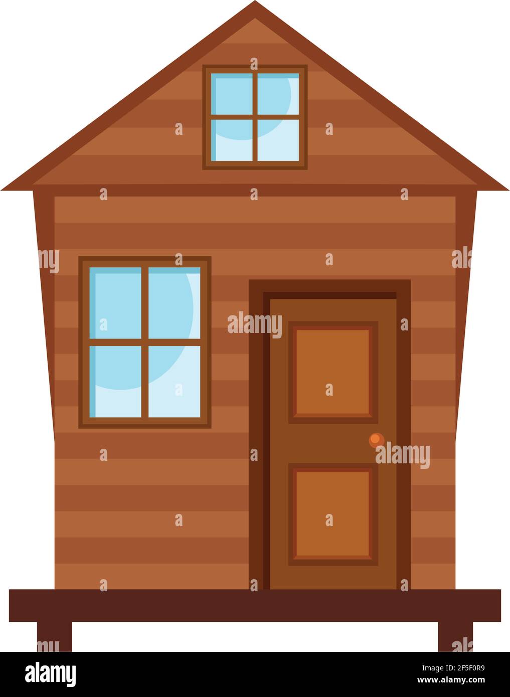 facciata cabina in legno Illustrazione Vettoriale