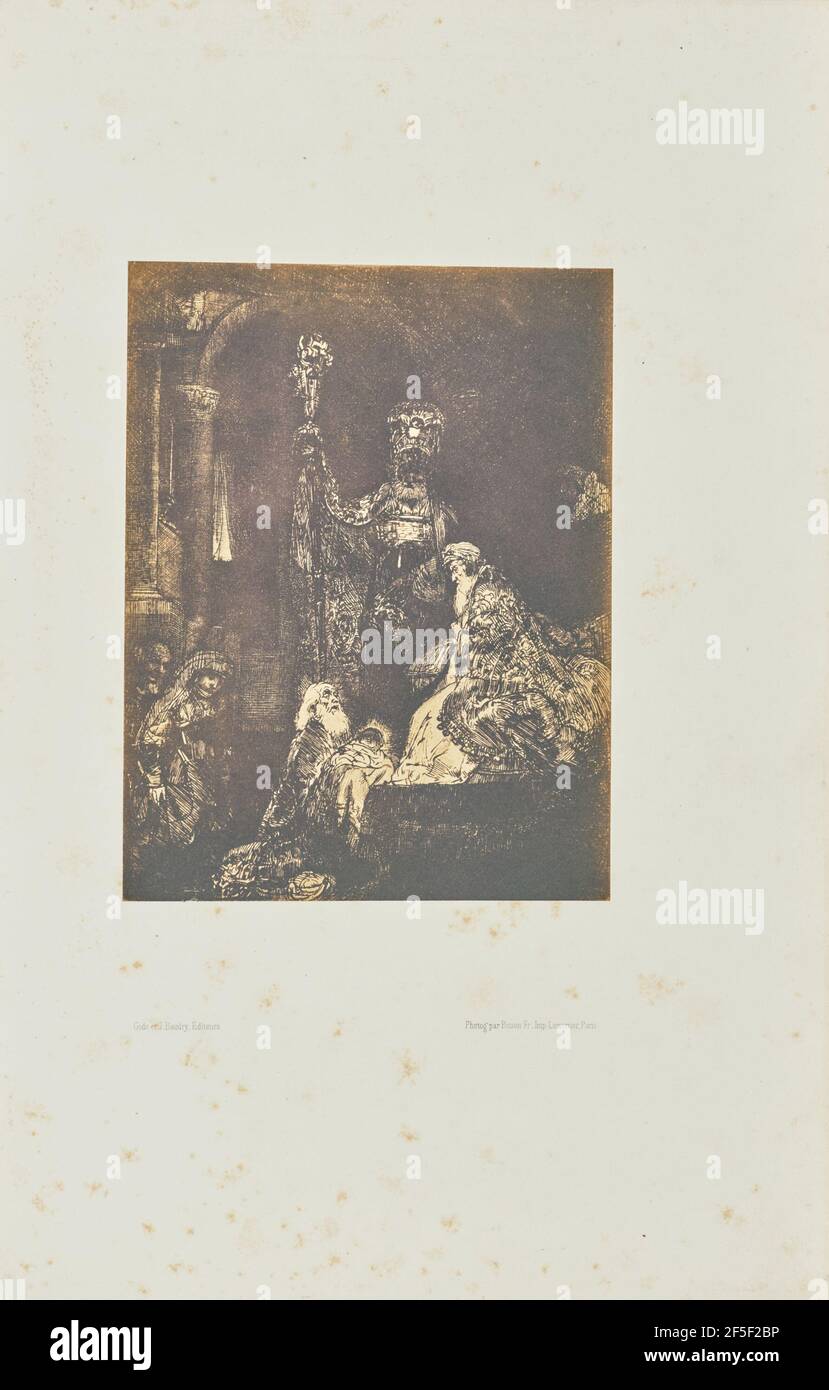 La presentazione nel tempio in modo oscuro. Bisson Frères (francese, attivo dal 1840 al 1864) Foto Stock