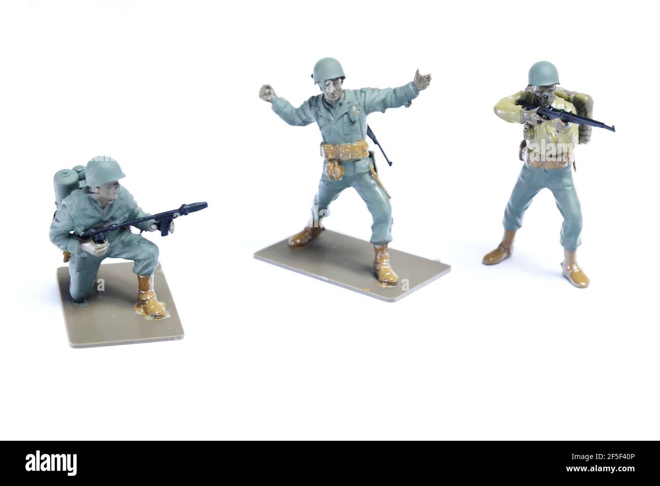 Soldati americani, figurine incollate in plastica. Toy.Uniformes dipinto a mano dalla seconda guerra mondiale. Foto Stock