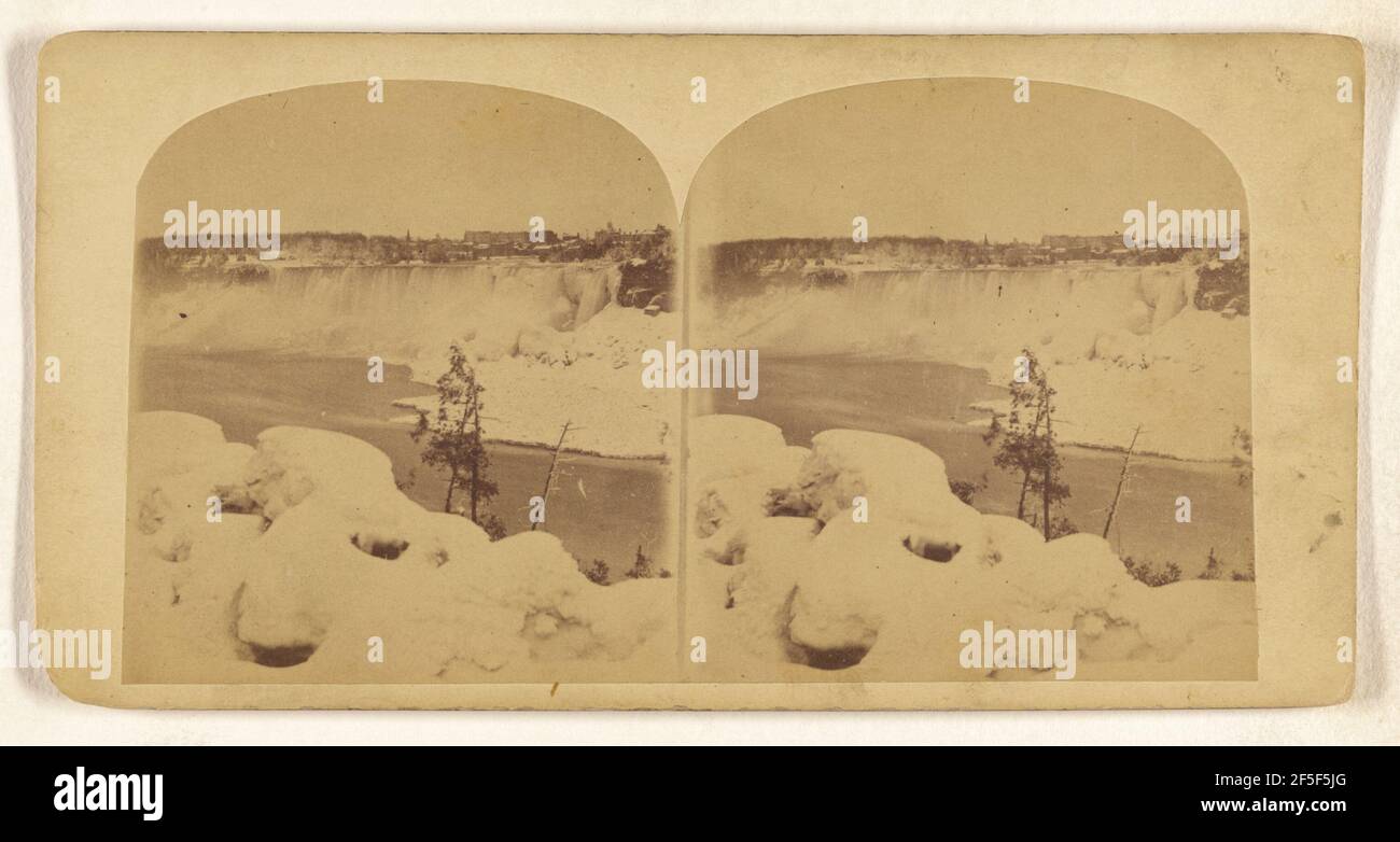 Niagara - americano autunno in inverno, dal lato del Canada.. George Stacy (americano, attivo dal 1850 al 1860) Foto Stock