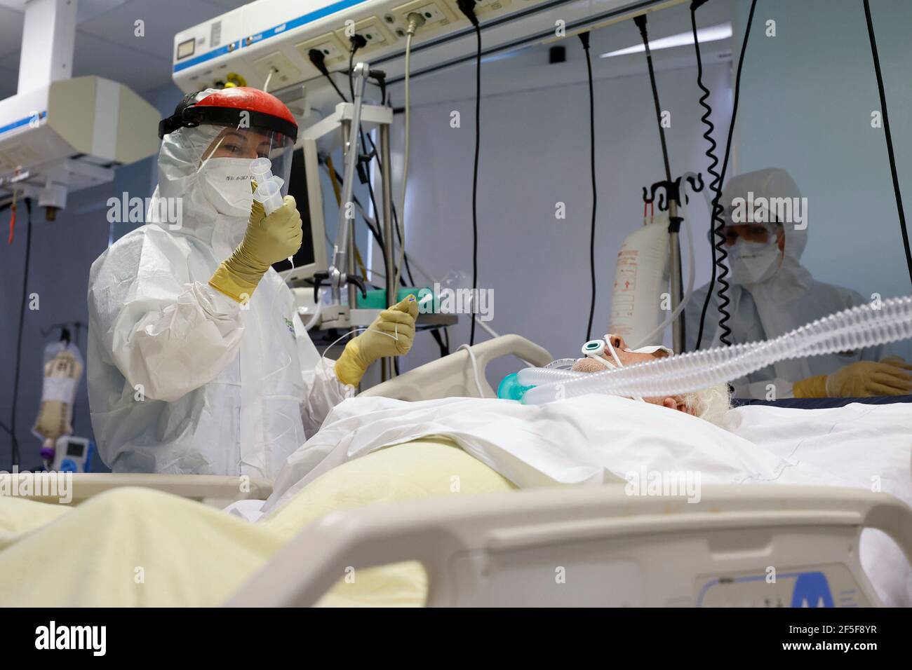 Roma, Italia. 26 Marzo 2021. Roma, 26 marzo 2021. Covid unità di terapia intensiva dell'ospedale San Filippo Neri Editoriale solo utilizzo Credit: Independent Photo Agency/Alamy Live News Foto Stock