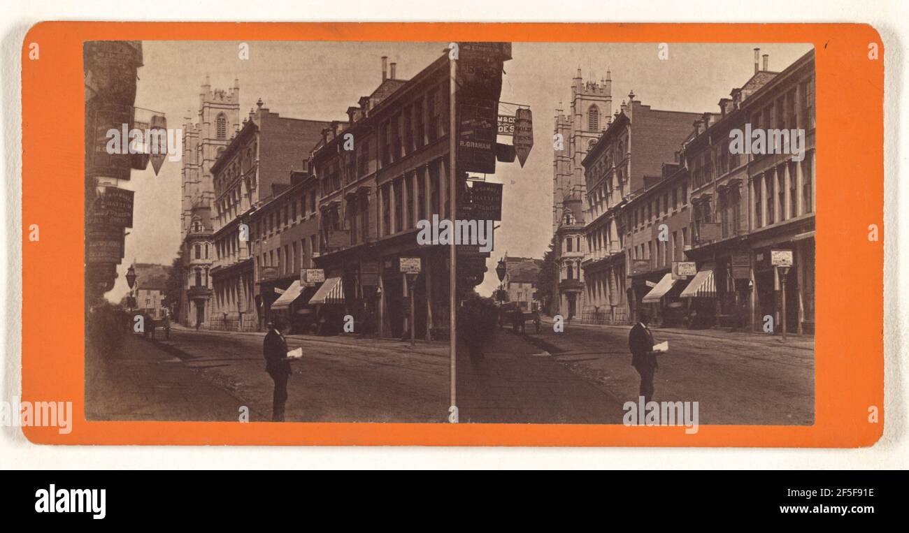 Notre Dame Street, Montreal, Canada. J.G. Parchi (Canadese, morto 1895) Foto Stock