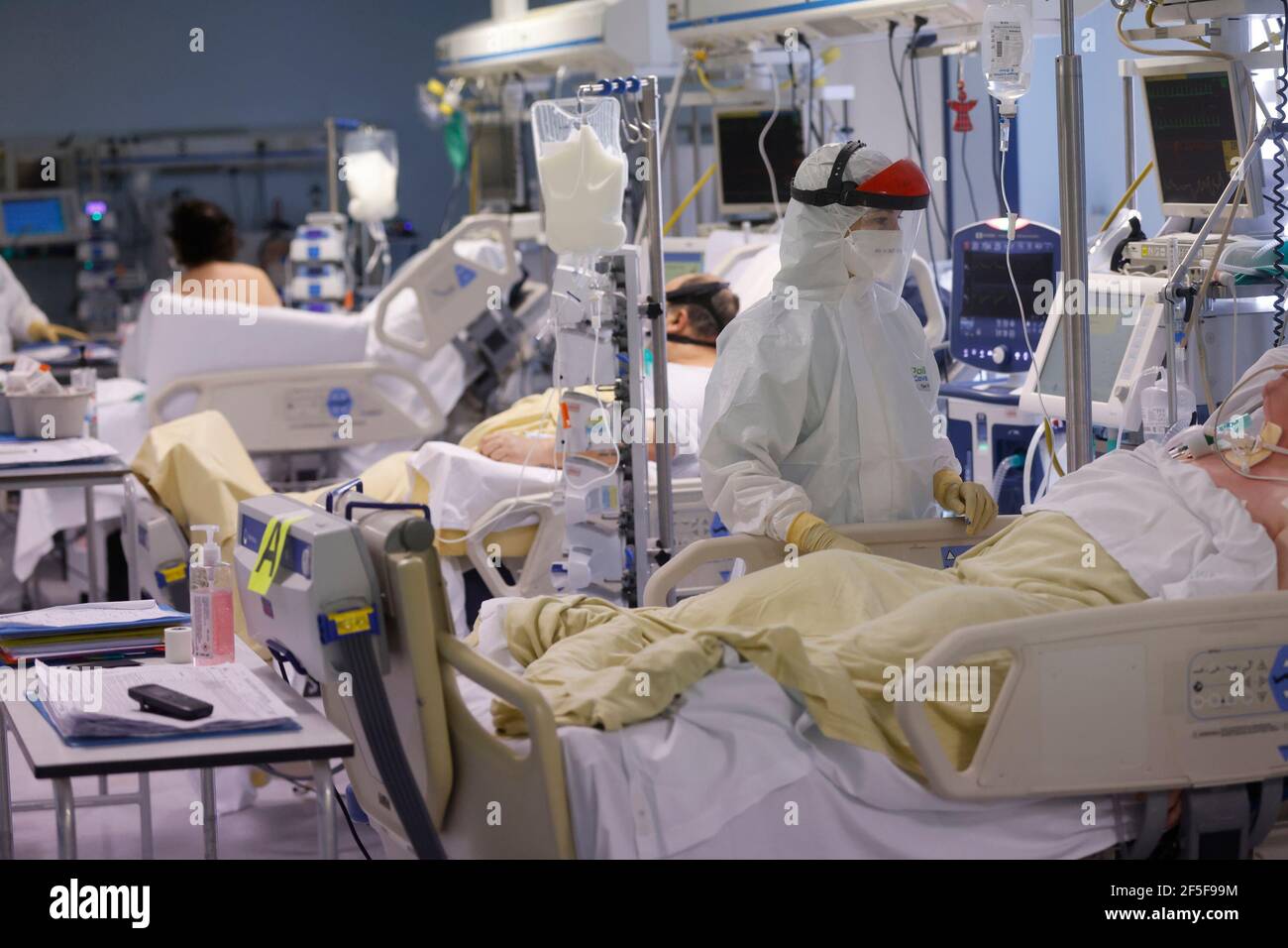 Roma, Italia. 26 Marzo 2021. Roma, 26 marzo 2021. Covid unità di terapia intensiva dell'ospedale San Filippo Neri Editoriale solo utilizzo Credit: Independent Photo Agency/Alamy Live News Foto Stock